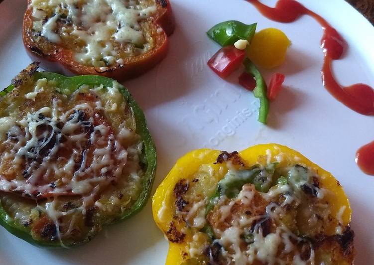 Stuffed capsicum rings