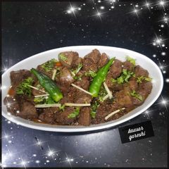 A picture of Tawa fry mutton kaleji.