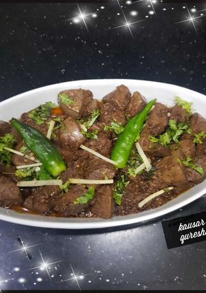 A picture of Tawa fry mutton kaleji.