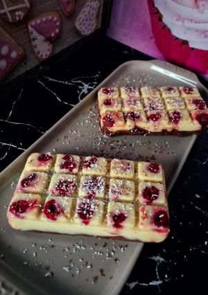 Une photo de Plaques de chocolat gourmandes aux framboises