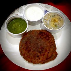 A picture of Kuttu ka paratha.