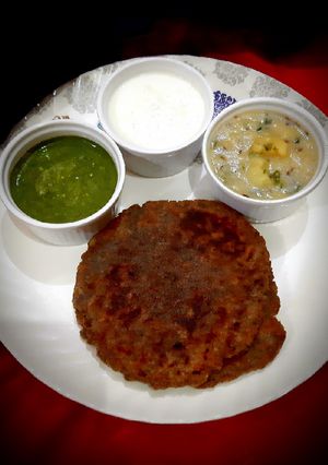 A picture of Kuttu ka paratha.
