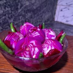 A picture of White vinegar saled / pickle.