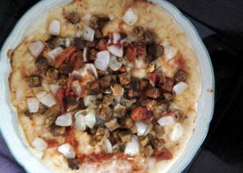 Easiest Way to Prepare Yummy microwave chicken tikka pizza