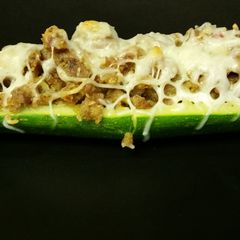 A picture of Stuffed Zucchini.