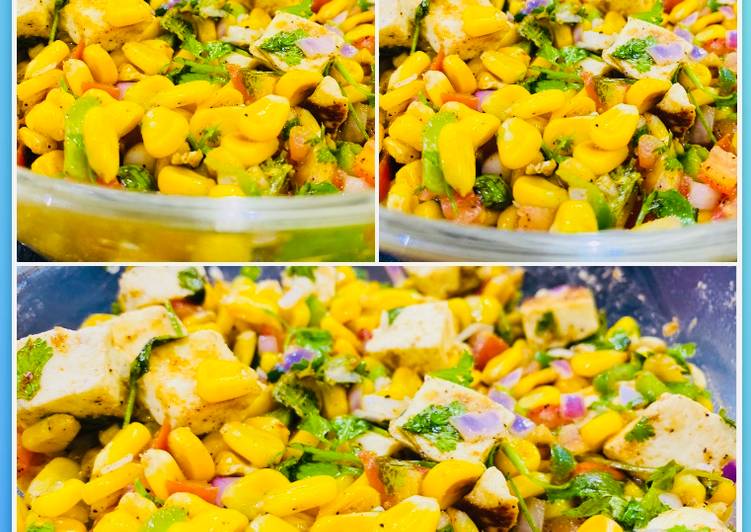 Recipe of Quick Paneer Corn chaat
