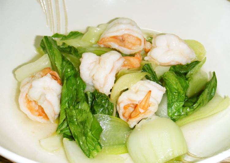 Recipe of Award-winning Bok Choy and Shrimp Chinese Stir Fry