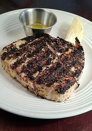 A picture of Blackened Tuna Steaks ( Or any firm fish steak or fillet ).