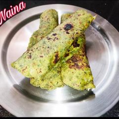 A picture of Green paratha.