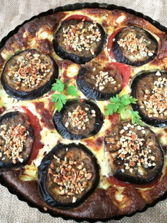 Una foto de Pudín de berenjenas y tomates sin sofrito