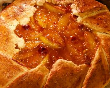 The New Way Making Recipe Rustic apricotglazed pear galette Yummy