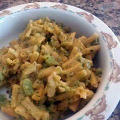 A picture of Broccoli Mac n' Cheese (great for toddlers).