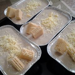 A picture of frozen waffer banana cheese.