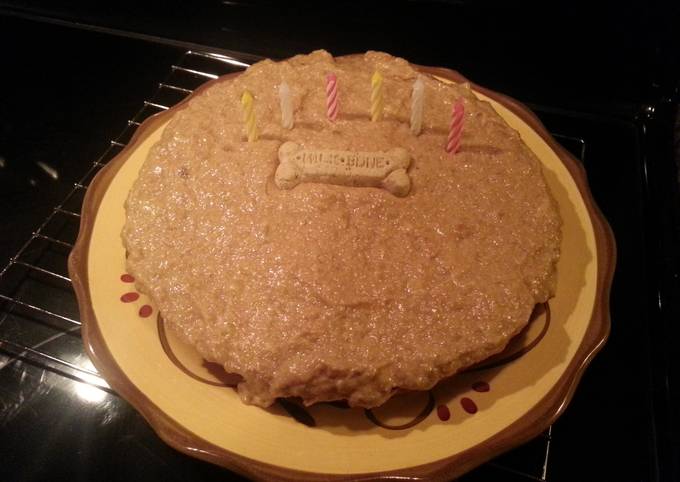 Peanut Butter Banana Cake (dog treat)