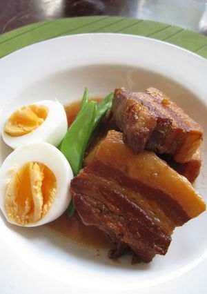 A picture of Amazing Yuzu Aroma! Stewed Pork Chunks with Yuzu Tea.