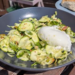 A picture of Courgette, Lemon & Burrata Salad.