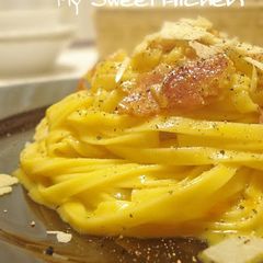 A picture of Roman-Style Authentic Carbonara.