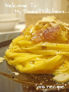 A picture of Roman-Style Authentic Carbonara.