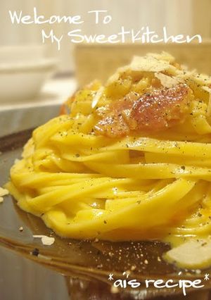 A picture of Roman-Style Authentic Carbonara.