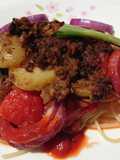 Spaghetti With Crispy Topping