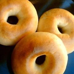 A picture of Tofu Bagel with More Tofu than Bread Flour!!.