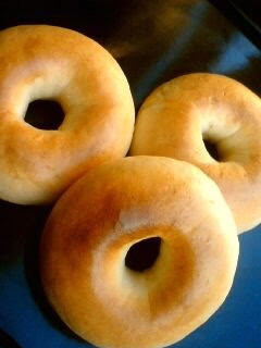 A picture of Tofu Bagel with More Tofu than Bread Flour!!.