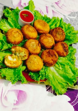 A picture of Veg Chinese bread balls.