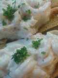 Swedish shrimp on garlic bread