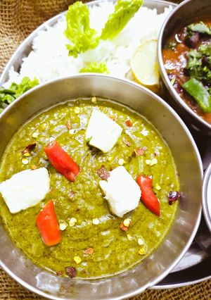 A picture of Palak Paneer.