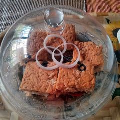 A picture of healthy n yummy focaccia sandwich.