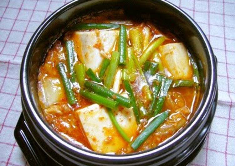 Recipe of Ultimate Kimchi Jjigae for One