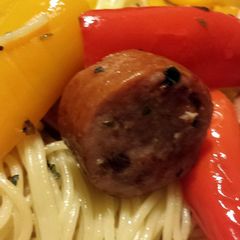 A picture of Pepper Sausage Pasta.