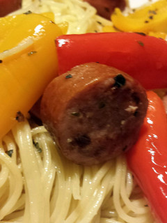 A picture of Pepper Sausage Pasta.