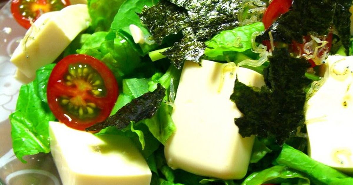 Tofu And Crispy Jako Fish Salad Recipe By Cookpad.Japan