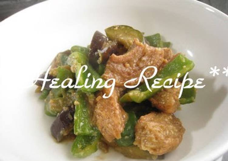 Recipe of Any-night-of-the-week Macrobiotic Kurumabu and Vegetables Broiled in Sweet Miso