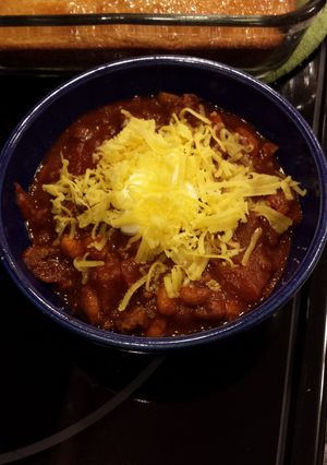 A picture of JRs Easy crockpot chili.