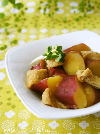 Easy Steps to Make Recipe Stewed Sweet Potatoes and Deep-Fried Tofu that is Can Pamper Your Tongue, Can Spoil the Tongue}