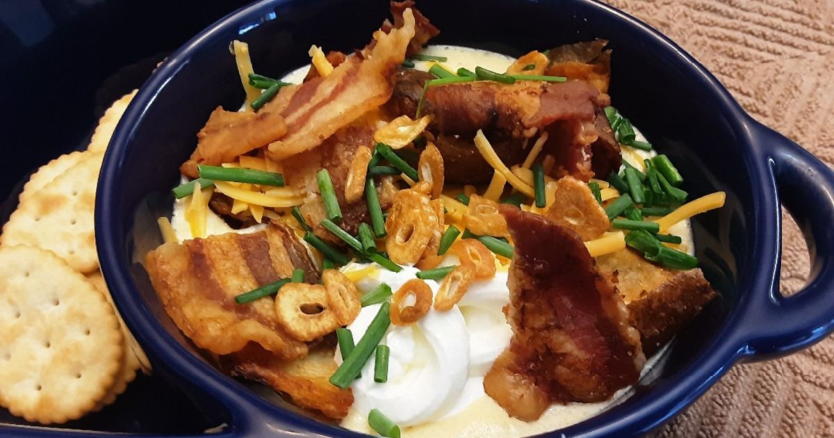 Nan's Loaded Baked Potato Soup Recipe By Maggie Conlon