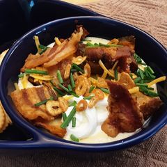 A picture of Nan's Loaded Baked Potato Soup.