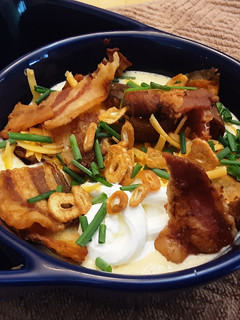 A picture of Nan's Loaded Baked Potato Soup.