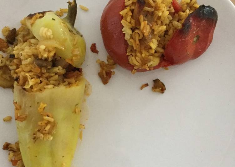 How to Make Ultimate Brown rice stuffed vegetables