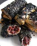 Sweet Azuki & Sesame Seeds Spring Rolls