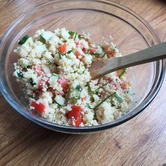 A picture of Moms Cous Cous Salad.