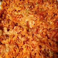 A picture of Cheesy Italian Sausage skillet.