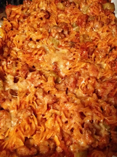 A picture of Cheesy Italian Sausage skillet.