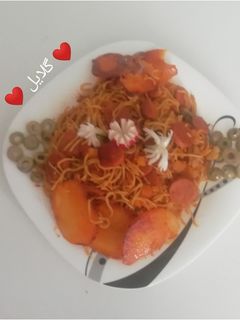 عکسی از دستور ماکارونی با سوسیس 😋