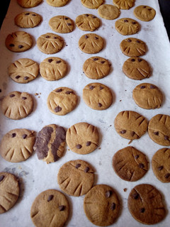 A picture of Bumblies cookies #Bakingforkids.