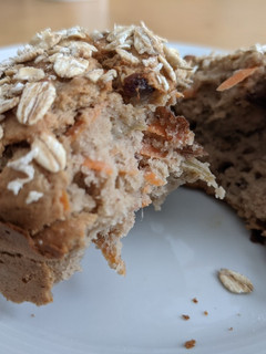 A picture of GF Apple, Carrot, Walnut & Date Muffins.