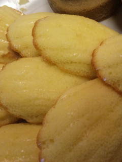 A picture of Moist and Fluffy Madeleines with Heavy Cream.