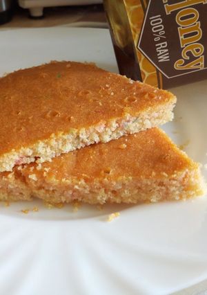 A picture of Honey And Gluten Free Strawberry Funfetti Cake.